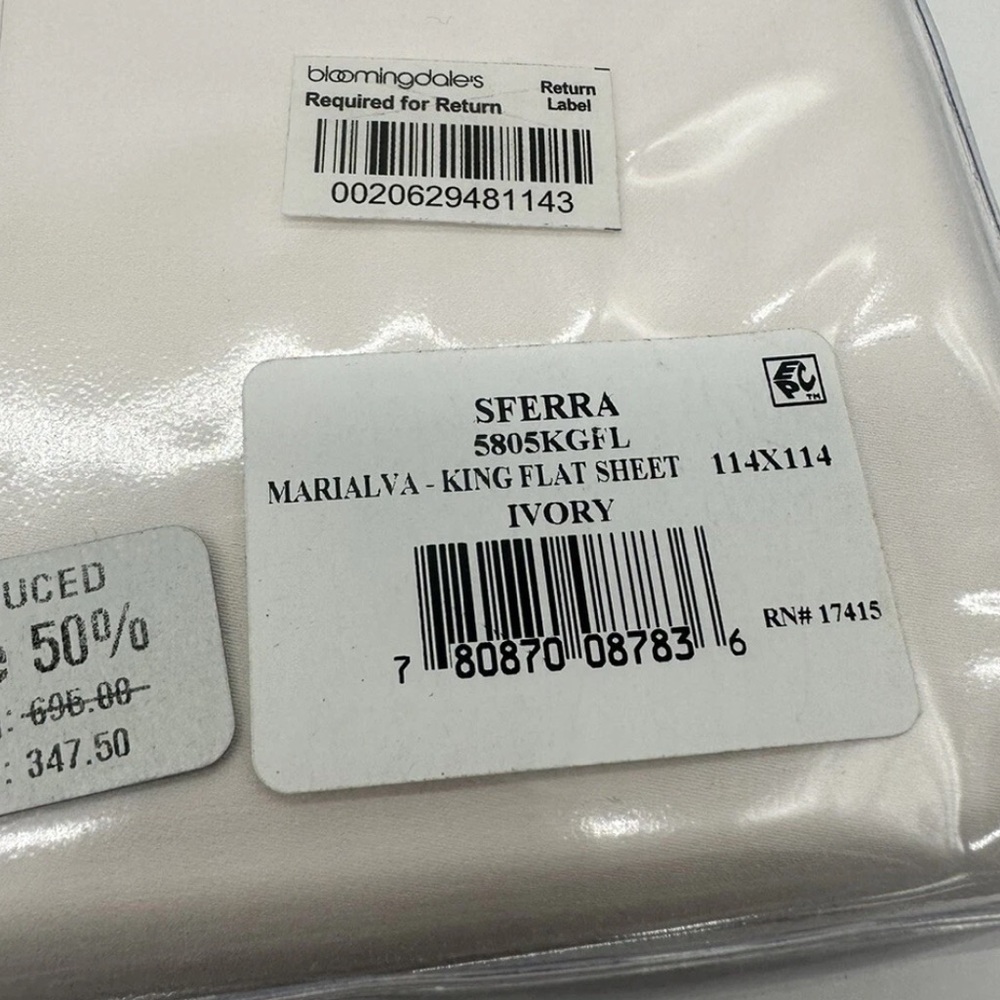 SFERRA Marialva King Luxury Silk/Cotton Sheets - Picture 7 of 9